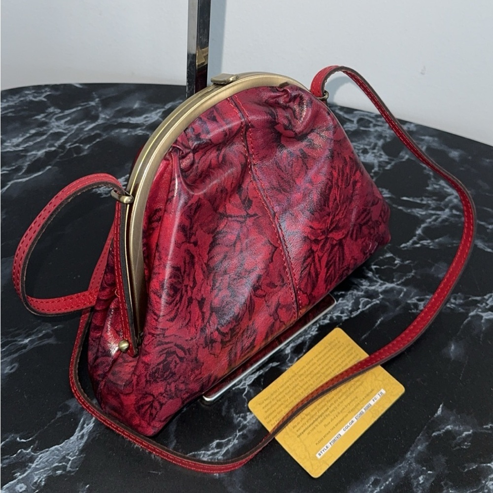 PATRICIA NASH Handbag Silvia Leather Frame Small Red Shoulder Bag AUTHENTIC NEW - Picture 9 of 11